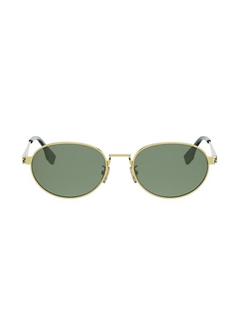 Fendi Gold Fe40180u Metallic Oval Sunglasses