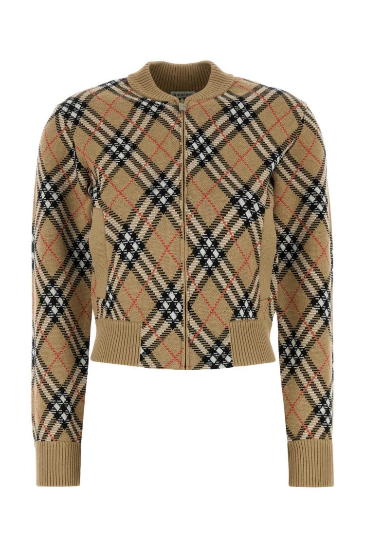 Burberry Embroidered Wool Blend Cardigan