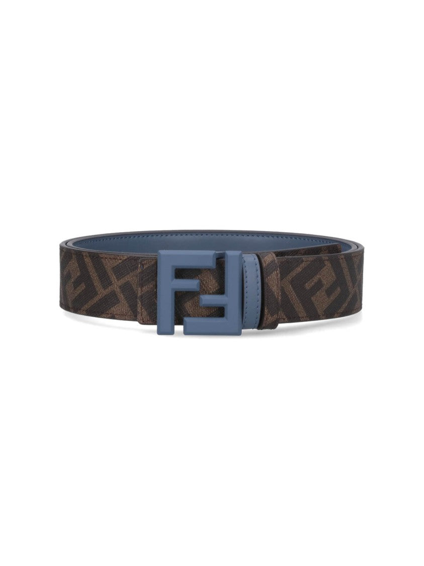 Fendi Reversible "Ff" Belt – Blue/Brown