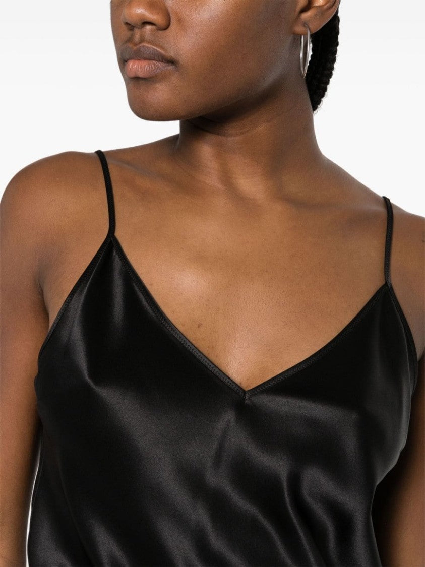 Joseph Black V-Neck Silk Top