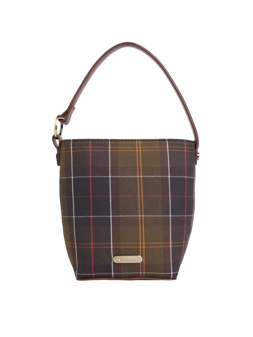 Barbour Cedar Mini Tartan Bucket Bag
