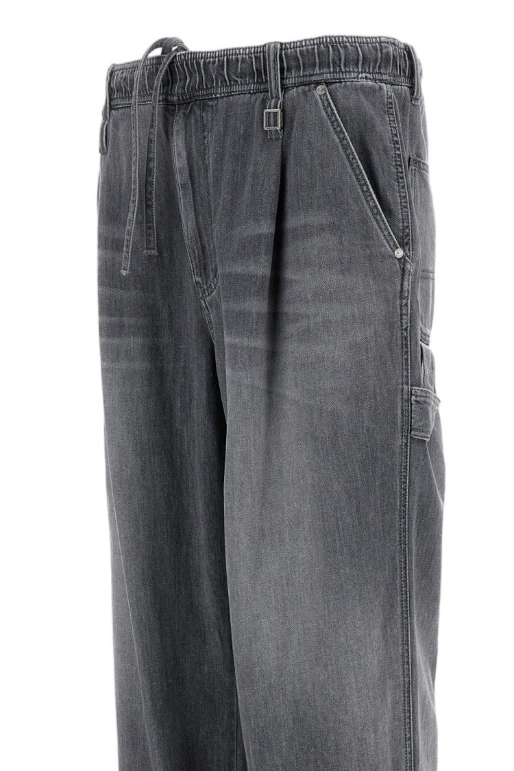 Wooyoungmi Utility Denim Trousers With Adjustable Drawstring