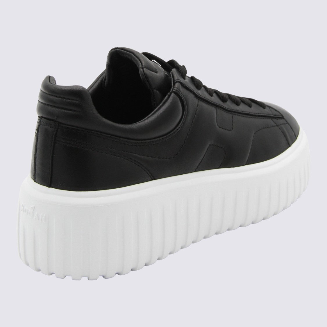 Hogan Chunky Black Sneakers With Panel Detailing