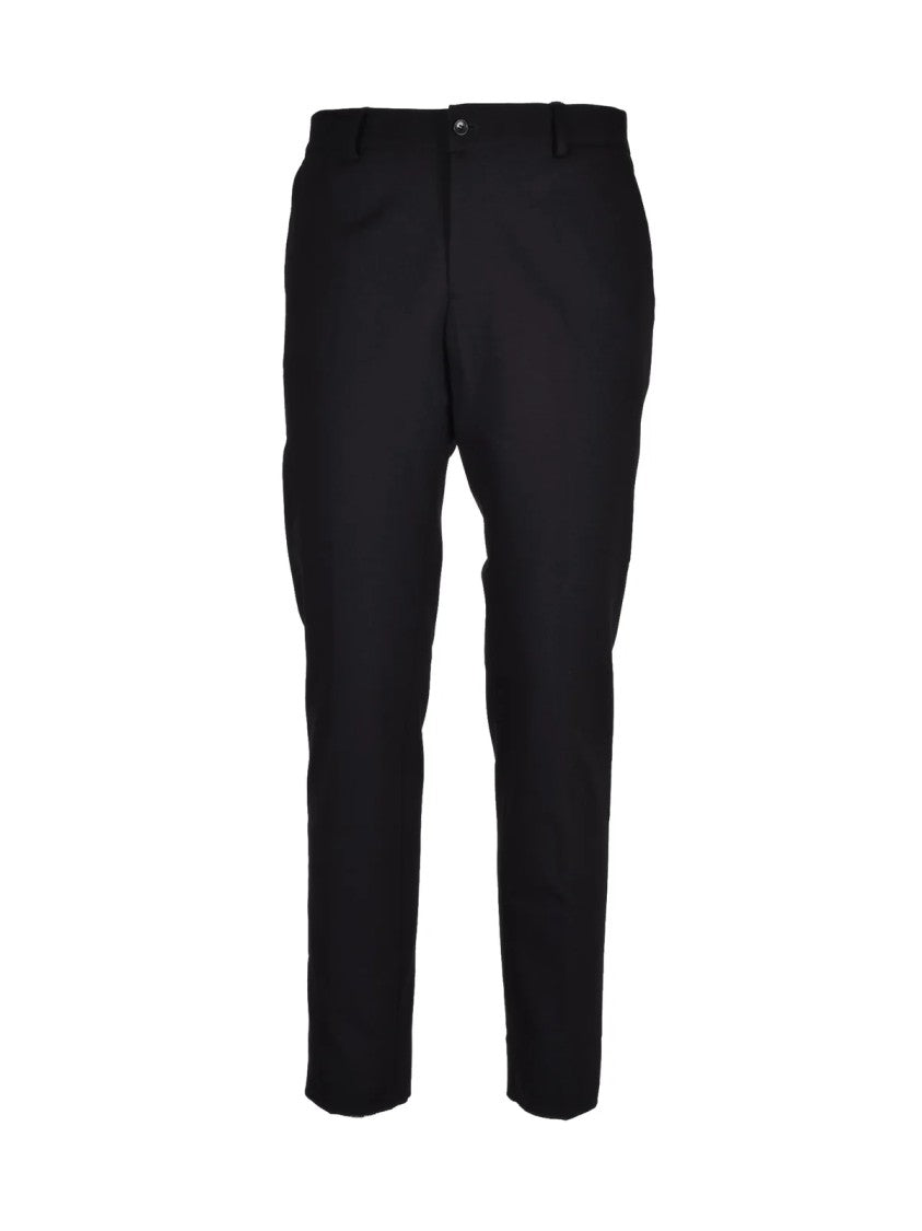Daniele Alessandrini Black Slim-Fit Viscose-Blend Technical Pants
