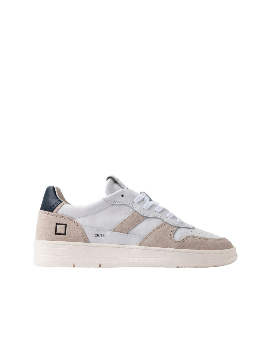 D.A.T.E Court 2.0 Basic White-Blue Sneakers