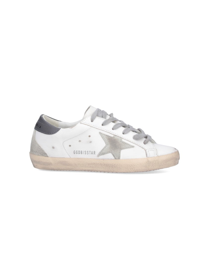 Golden Goose White Super Star Suede Detail Sneakers