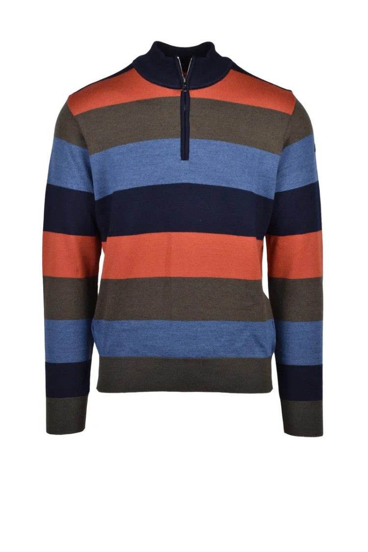 Paul & Shark Zip Pullover Mock Neck - Multicolor