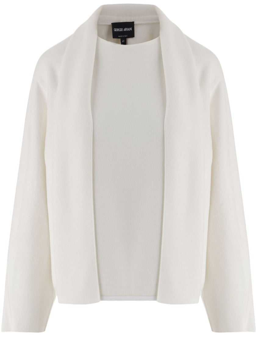 Giorgio Armani Open-Front Cropped Sweater