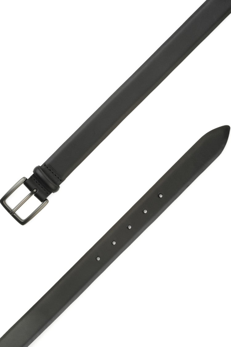 Orciani Brushed Leather Burnished Buckle Belt