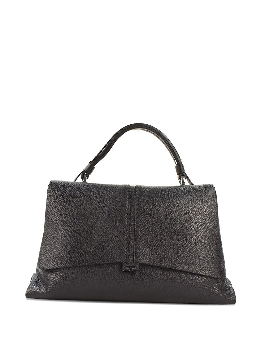 Loristella Pebbled Leather Handbag With Detachable Shoulder Strap