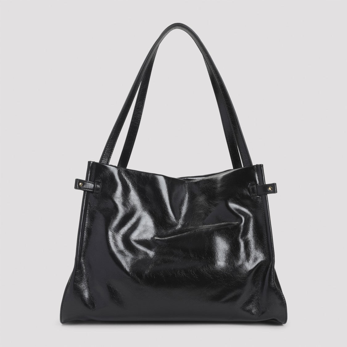 Chloé Structured Black Calf Leather Shoulder Bag