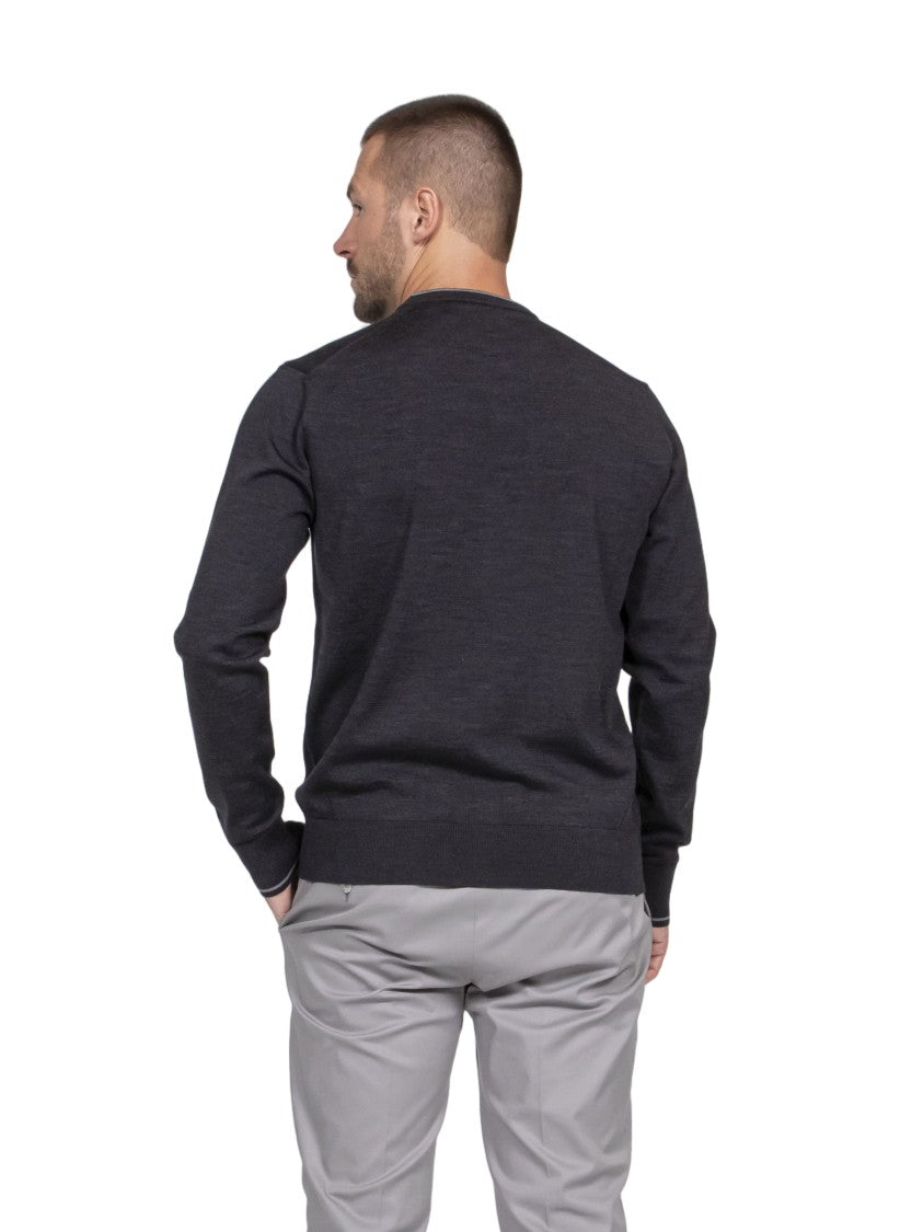 Dolce & Gabbana Maglia Girocollo Contrast-Trim Long-Sleeve Sweater