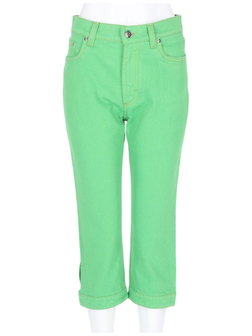 Versace Green Cotton Trousers