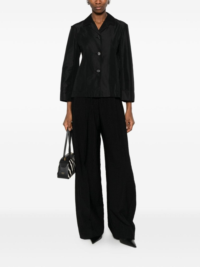 Max Mara Single-Breasted Black Jacket With Three-Button Closure