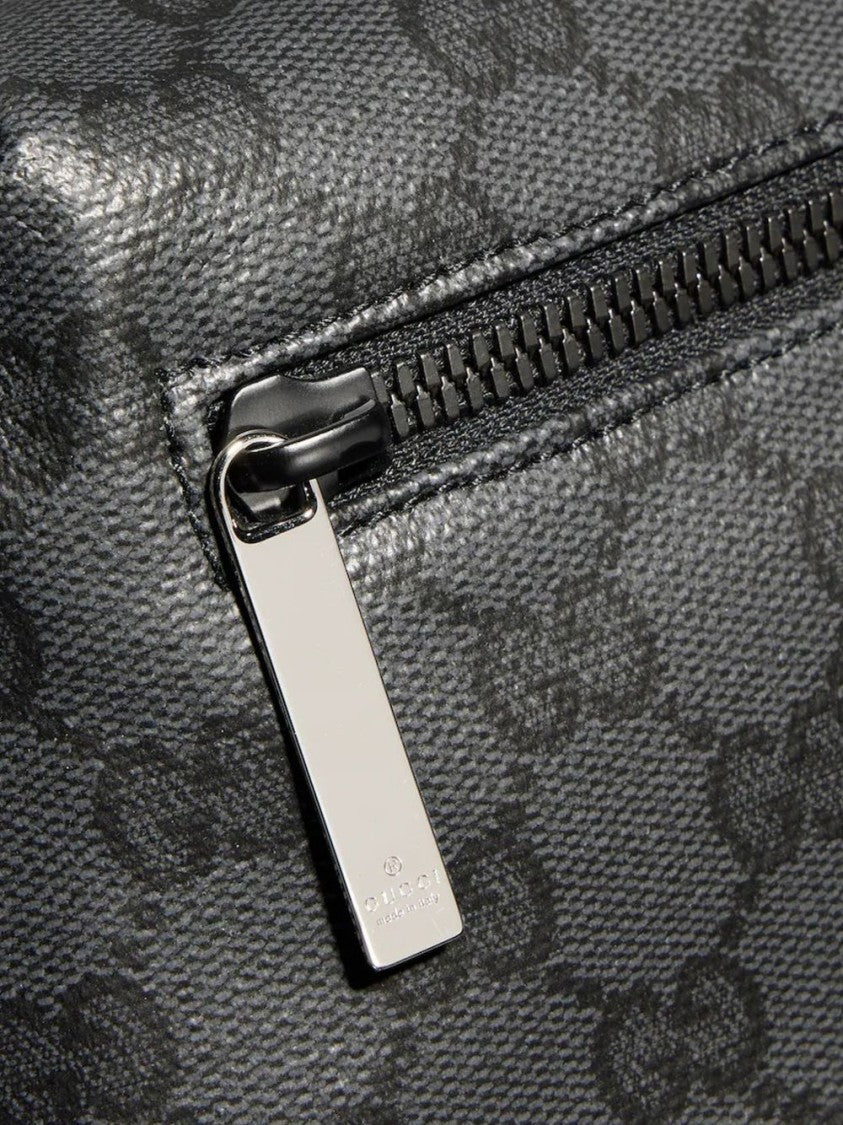 Gucci Black Monogram Rounded Top Backpack
