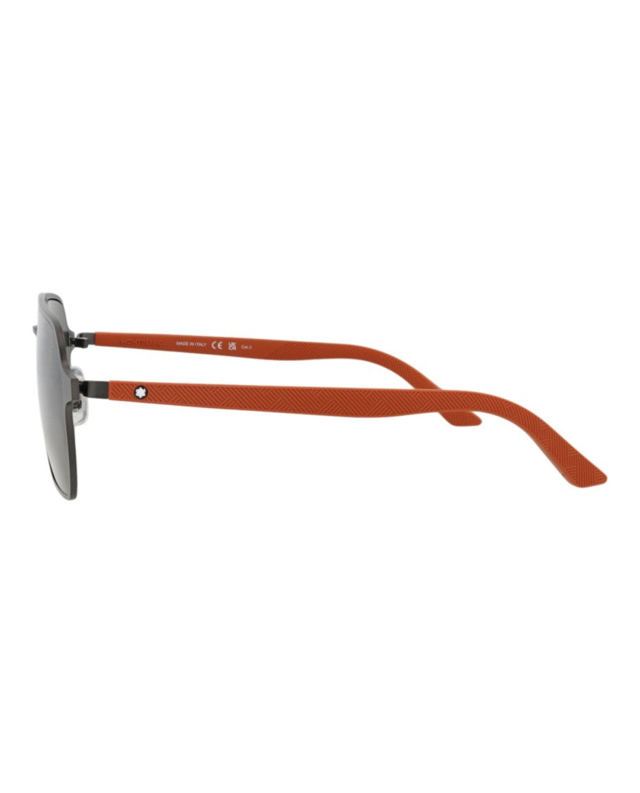 Montblanc Aviator-Frame Metal Sunglasses