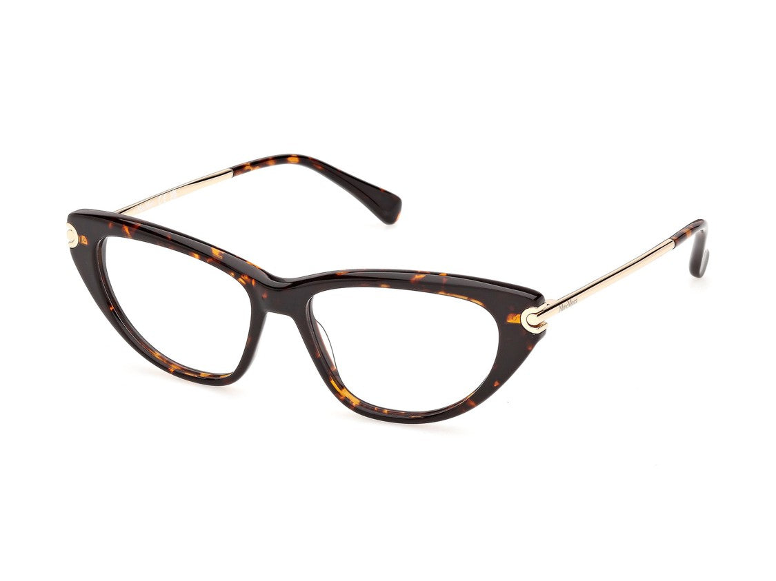 Max Mara Mm5254 Bold Tortoiseshell Gold Temple Cat-Eye Sunglasses