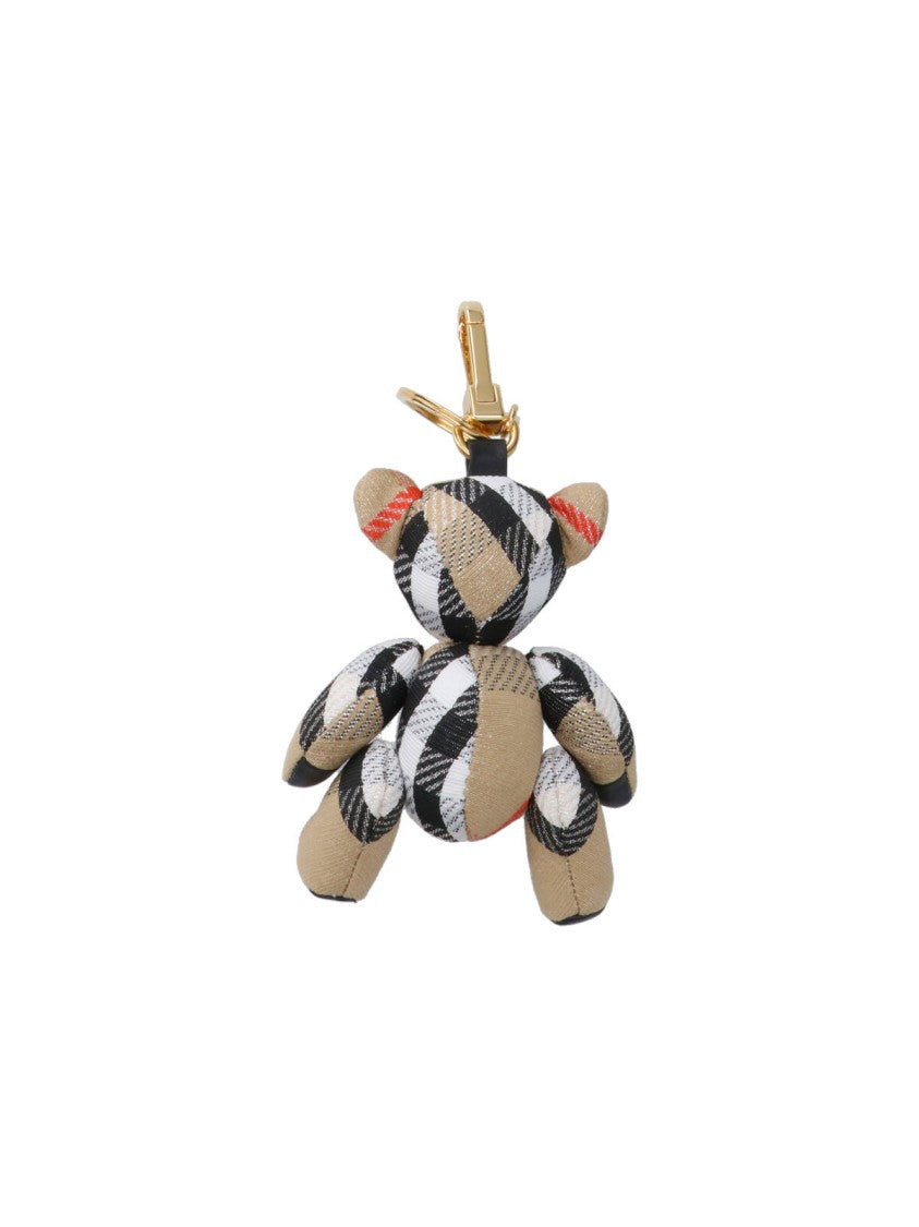 Burberry "Thomas" Teddy Bear Key Ring Charm Beige