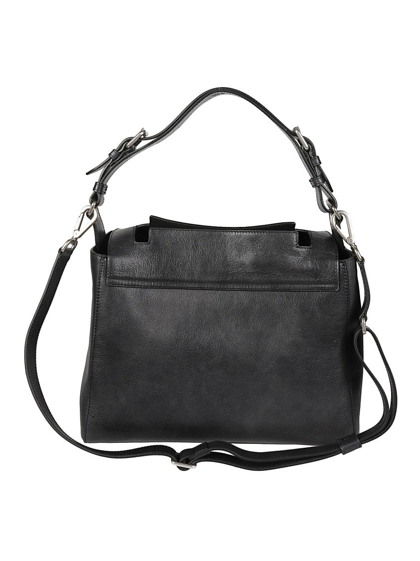 Orciani Sveva Medium Structured Calfskin Shoulder Bag