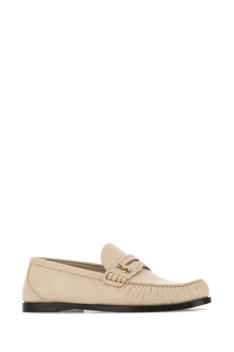 Saint Laurent Ivory Leather Loafers