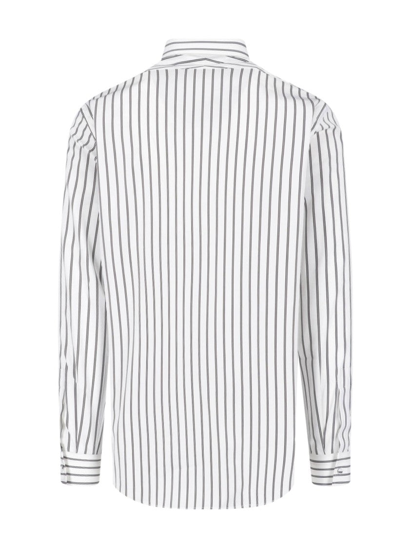 Tom Ford Vertical Striped Casual Shirt With Pointed Collar