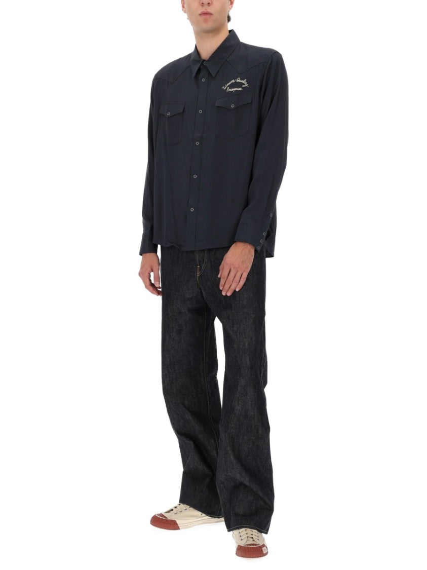 Visvim Four Corners Embroidered Rayon Shirt
