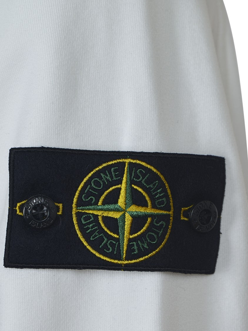 Stone Island Crew Neck White Sweater