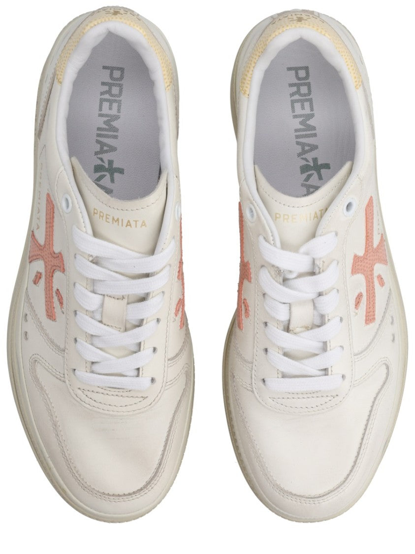 Premiata Micol Calfskin Elevated Sole Sneakers
