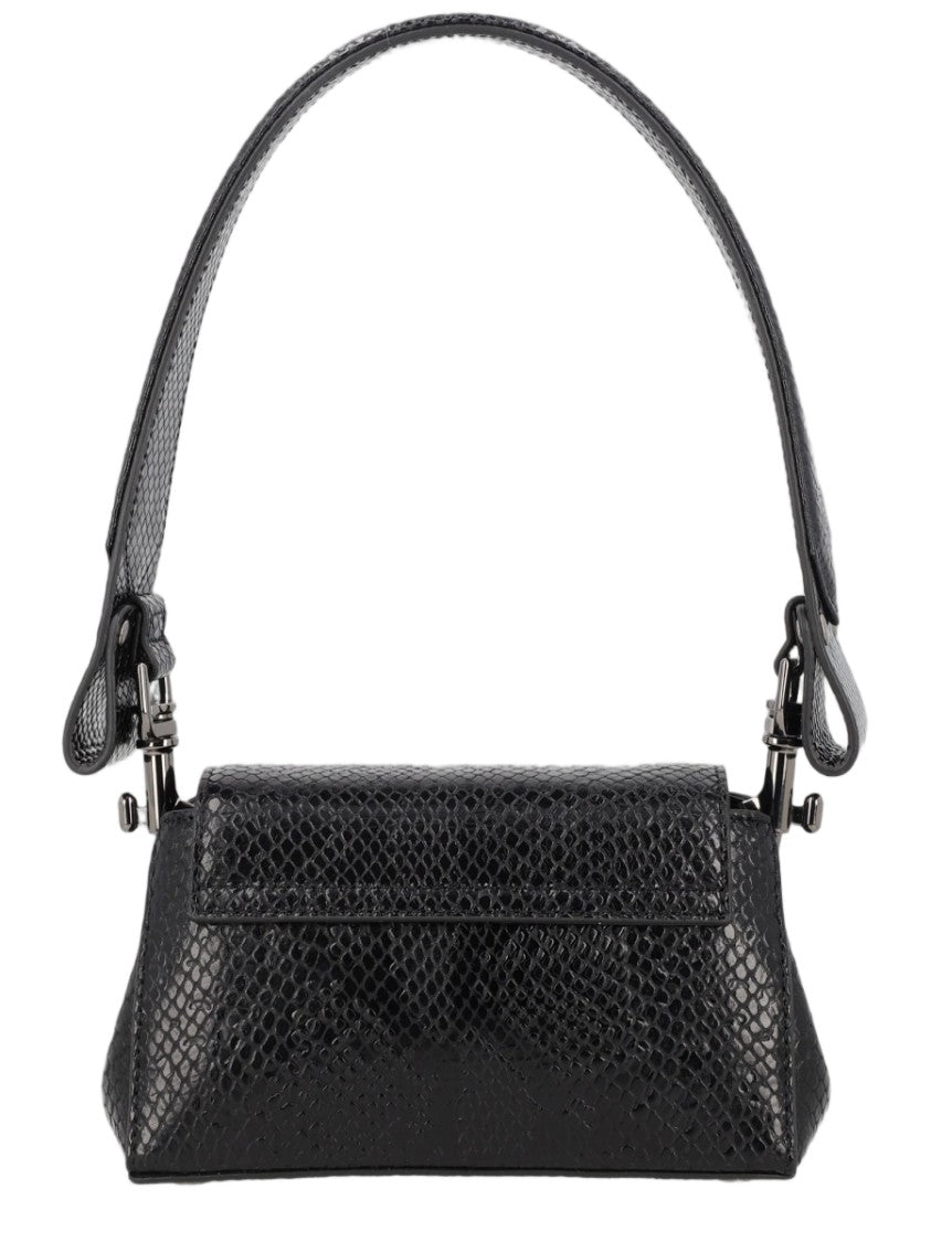 Vivienne Westwood Neutrals Hazel Snakeskin Textured Calf Leather Shoulder Bag