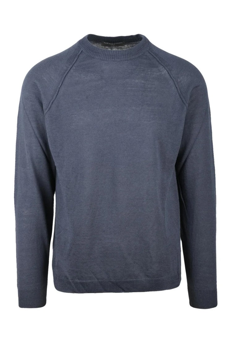 Daniele Fiesoli Grey Raglan Linen Cotton Pullover