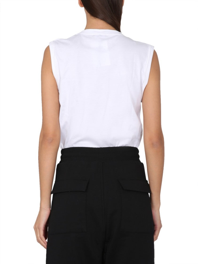 Balmain Sleeveless White T-Shirt