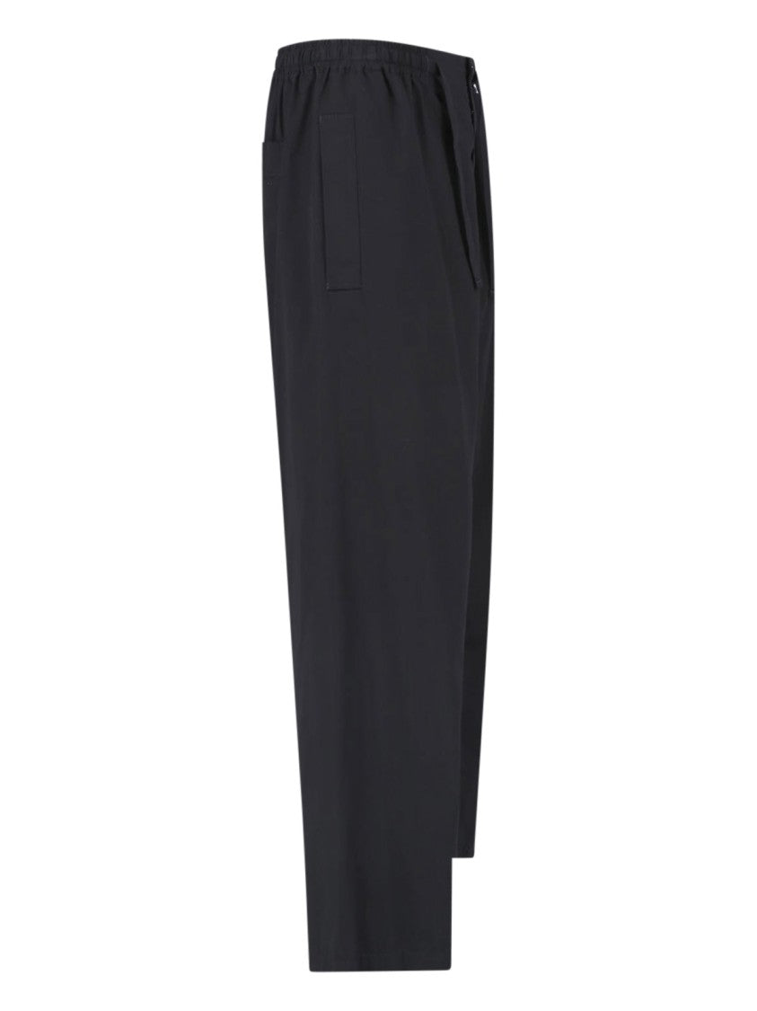 Lemaire Black Pyjama Drawstring Elastic Cotton Pants