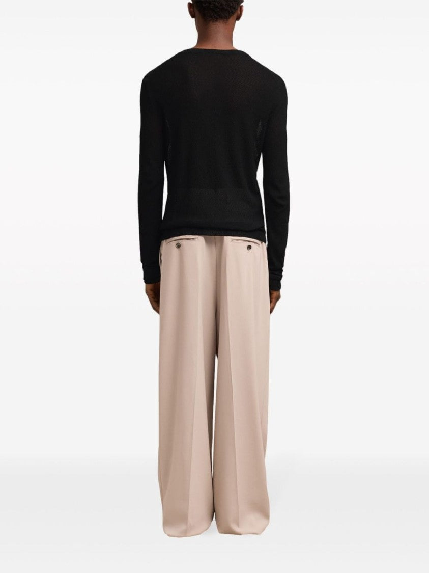 Ami Paris Knitted Bouclé Sweater