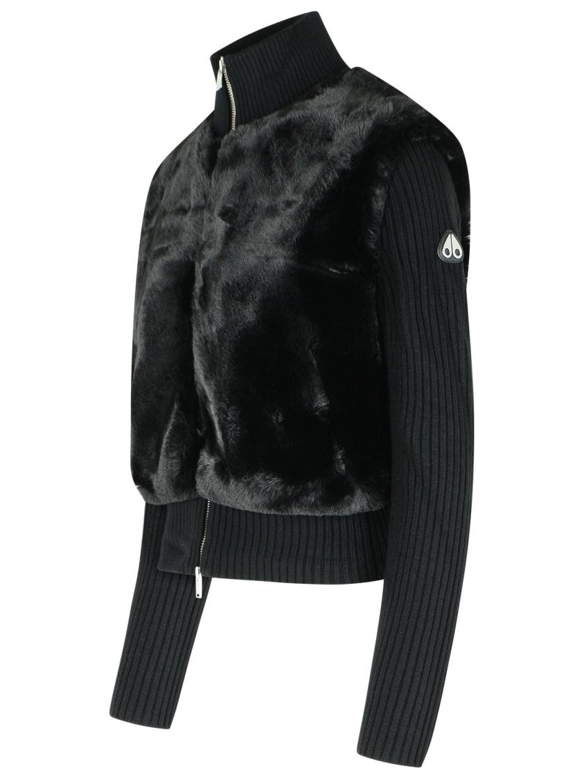 Moose Knuckles 'Dua Bunny' Black Polyester Sweatshirt