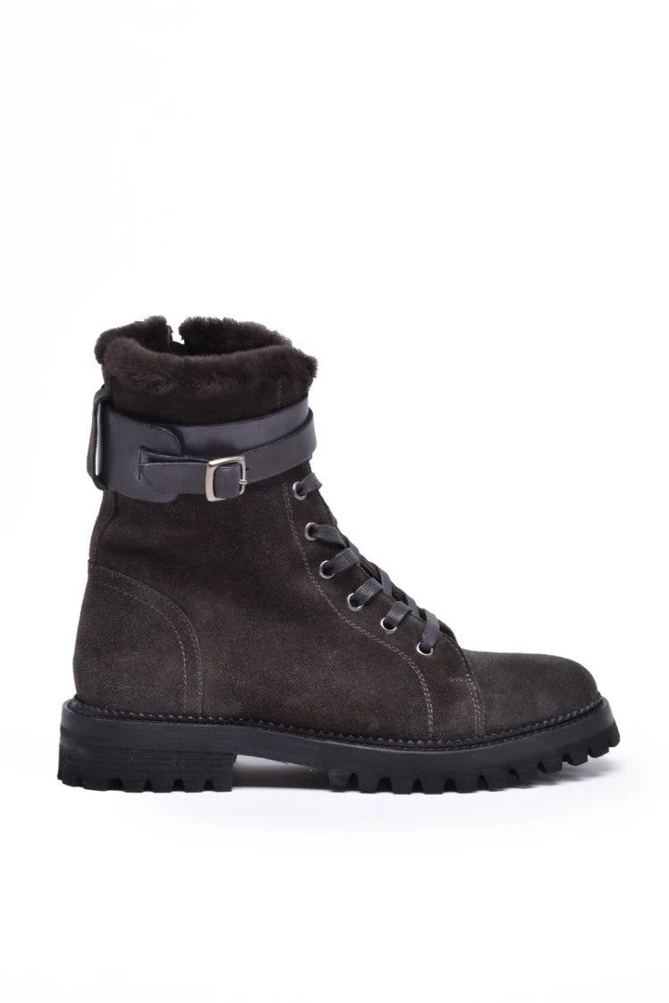 Eleventy Suede Ankle Boots - Grey