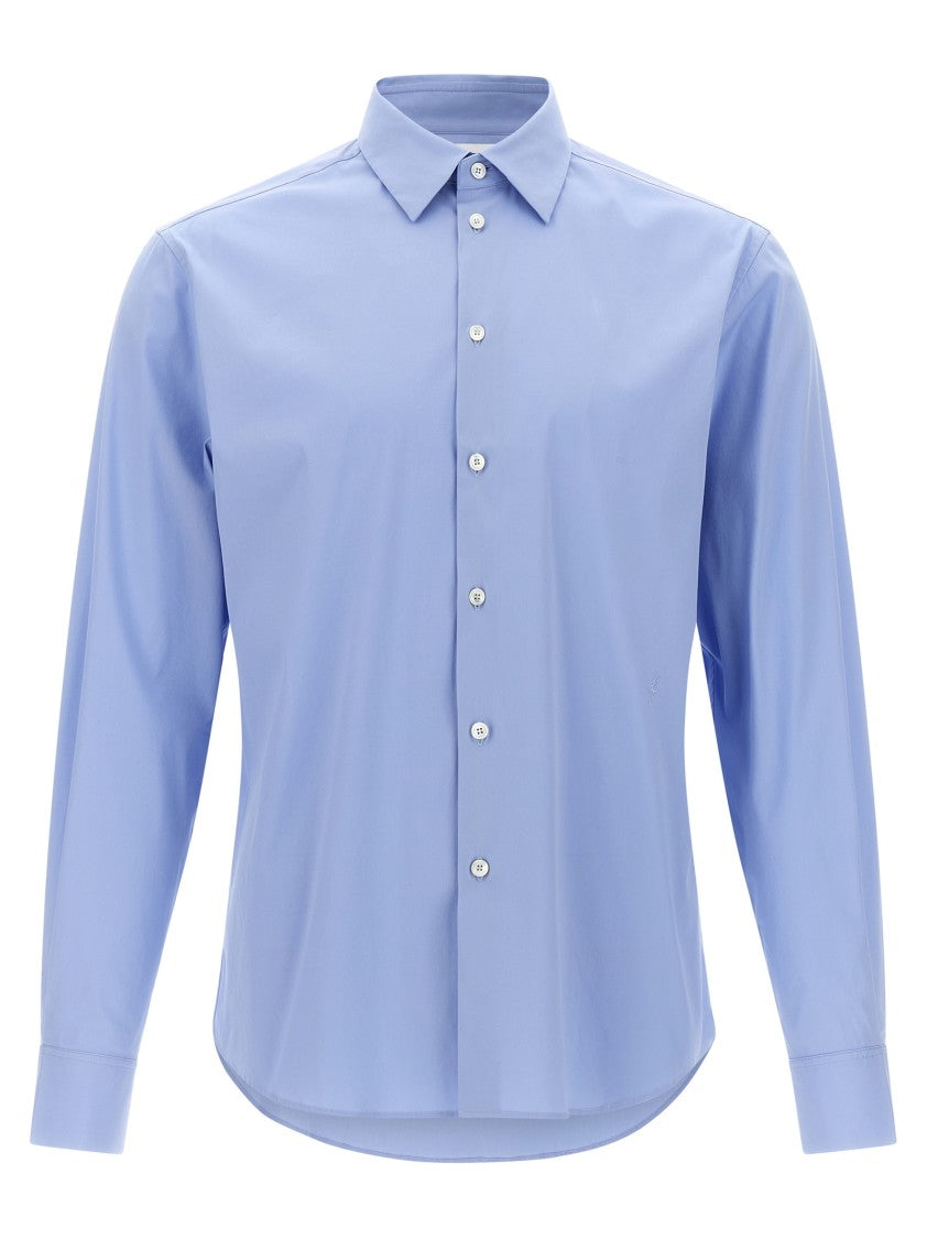 Ferragamo Tailored Stretch Cotton Poplin Shirt