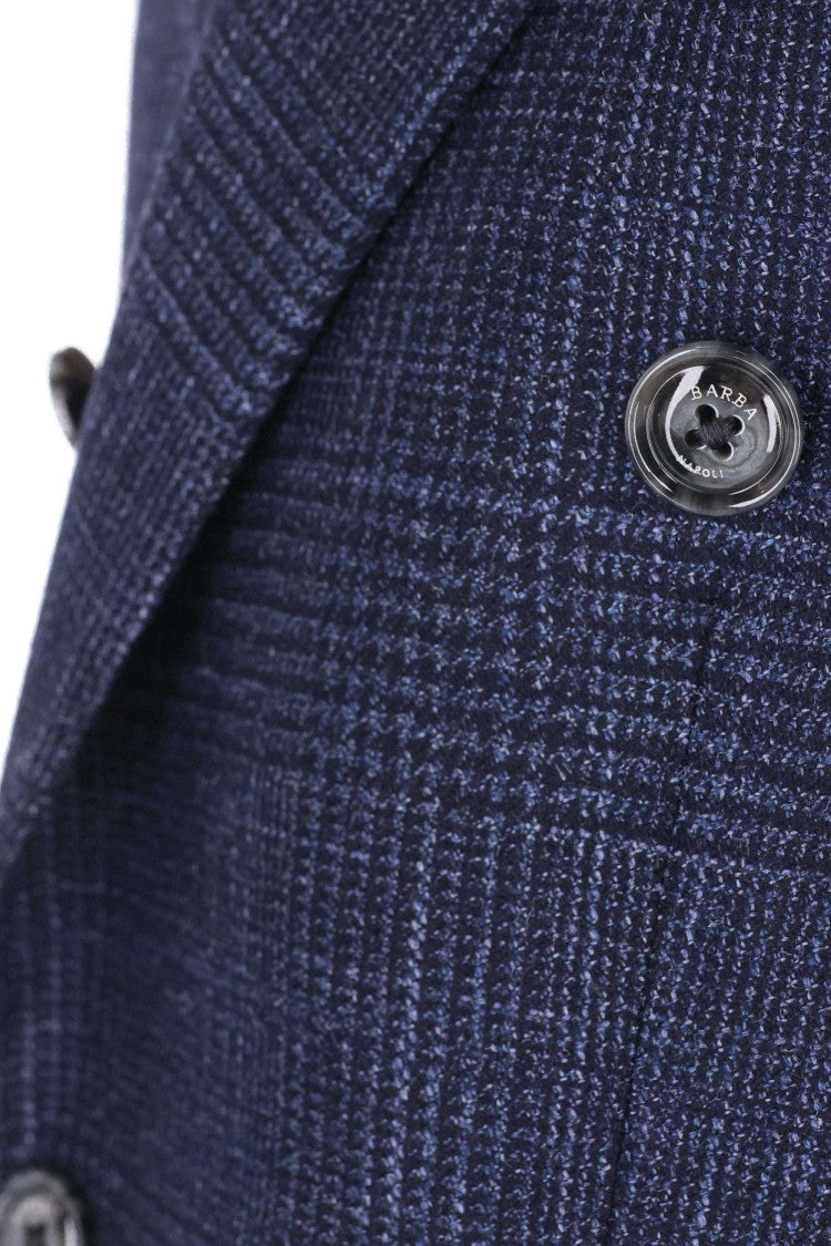 Barba Montecarlo Line Prince Of Wales Wool-Silk-Cashmere Jacket