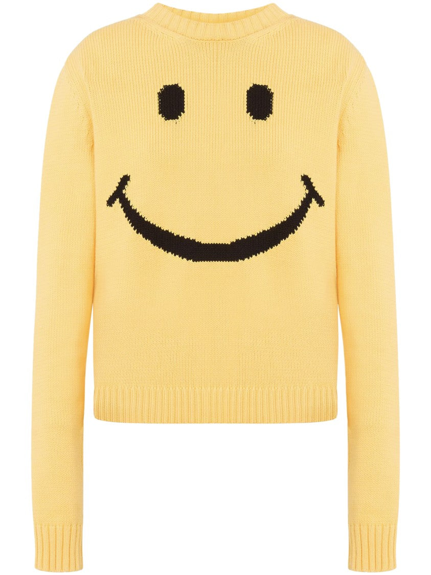 Moschino Smiley Face Knit Sweater