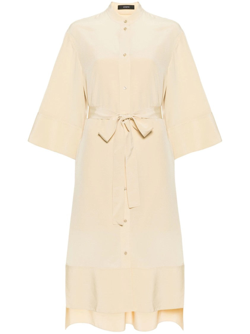 Joseph Beige Silk Crepe De Soie Maxi Dress