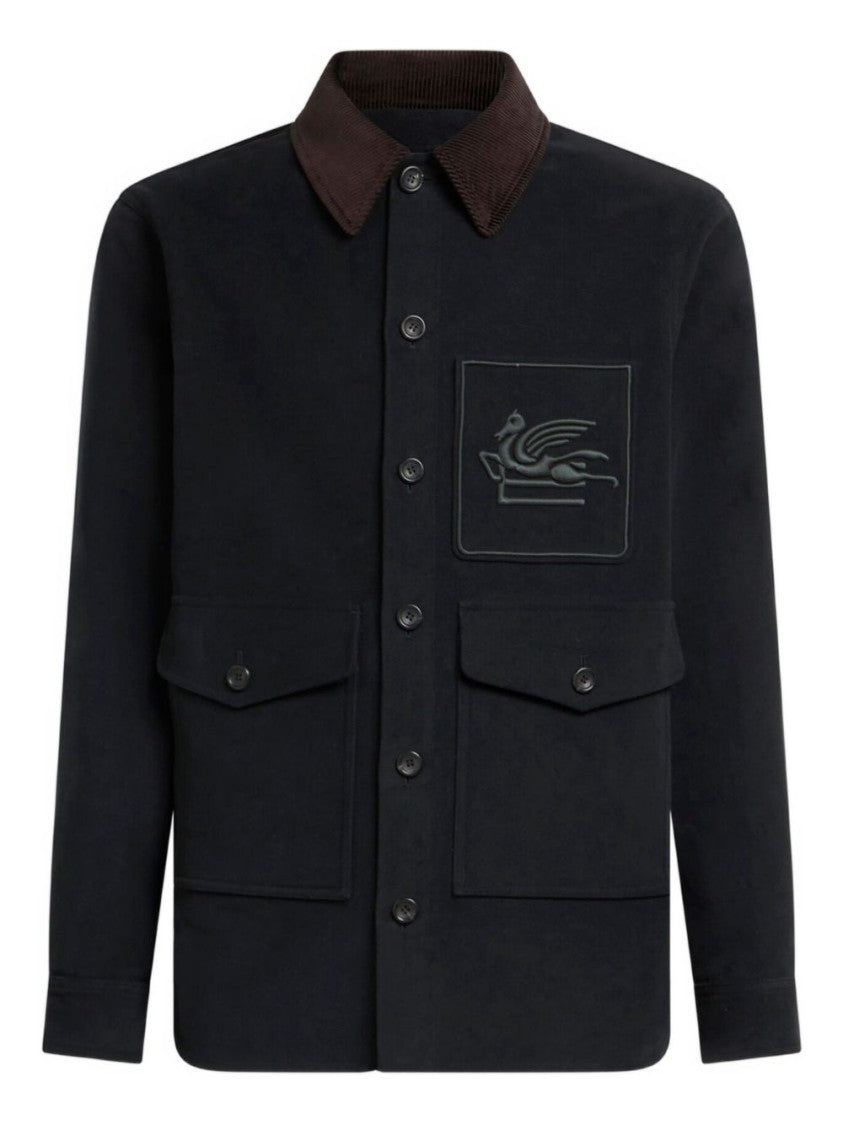 Etro Workwear Jacket With Corduroy Collar