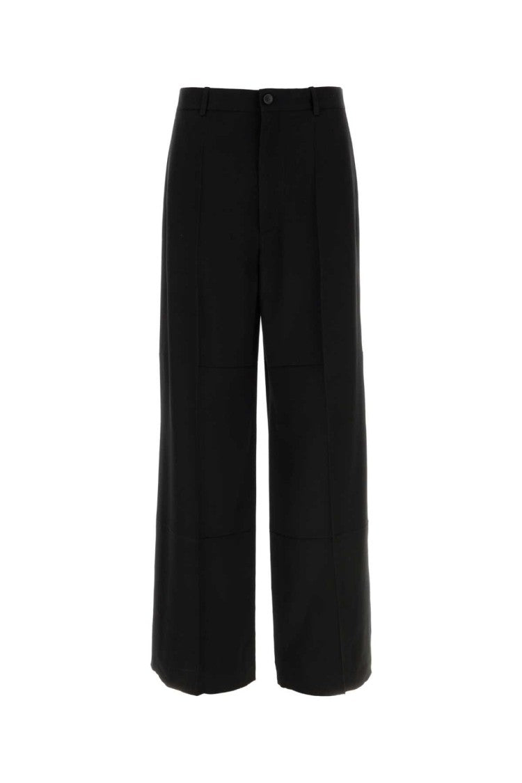 Balenciaga Black Twill Wide-Leg Pant