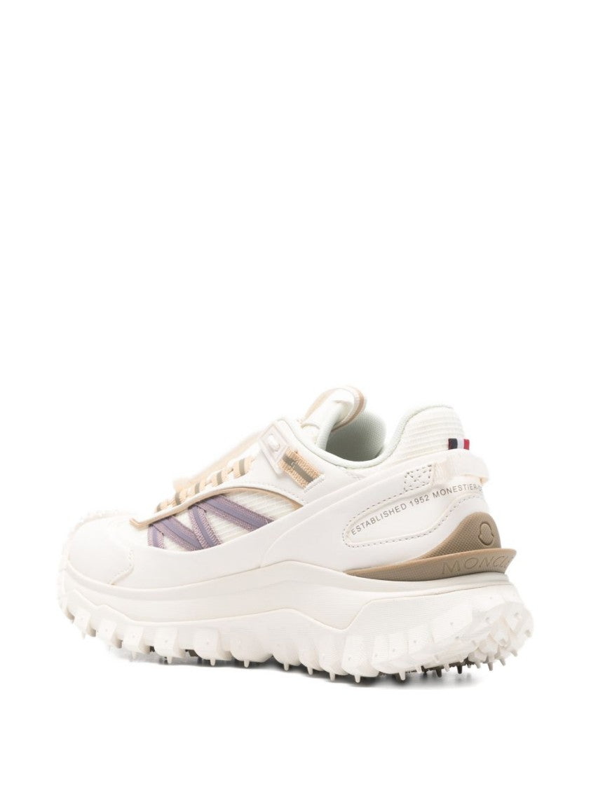 Moncler Chunky Beige Sneakers With Textured Sole And Subtle Accents