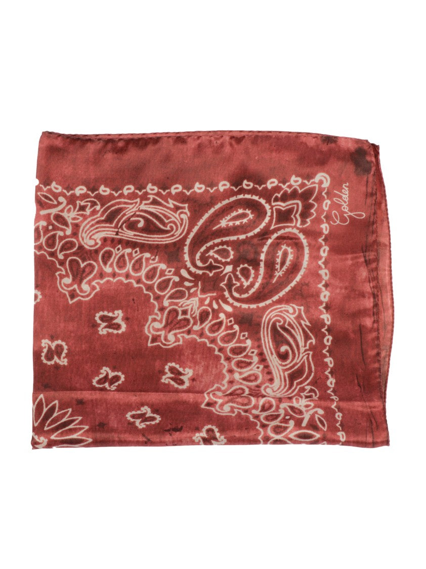 Golden Goose Burnt Orange Silk Scarf