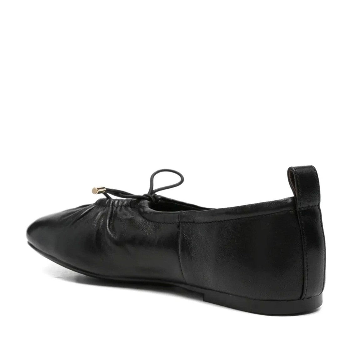Adrianna Feretti Black Mid-Profile Bow Detail Suede Loafers