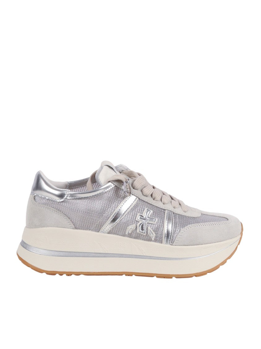 Premiata Bethcoin Silver Metallic Sneakers
