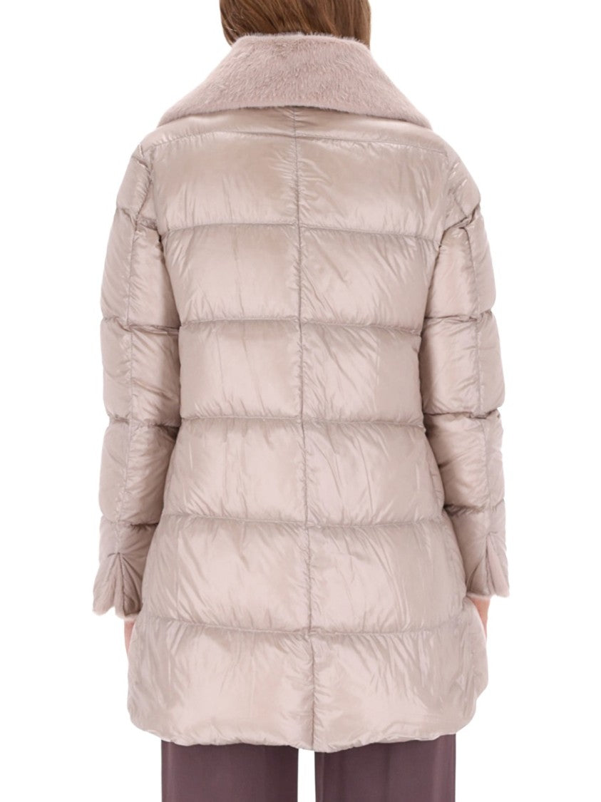 Herno Quilted Padded Multi-Color Sports Jacket With Asymmetrical Zip Closure