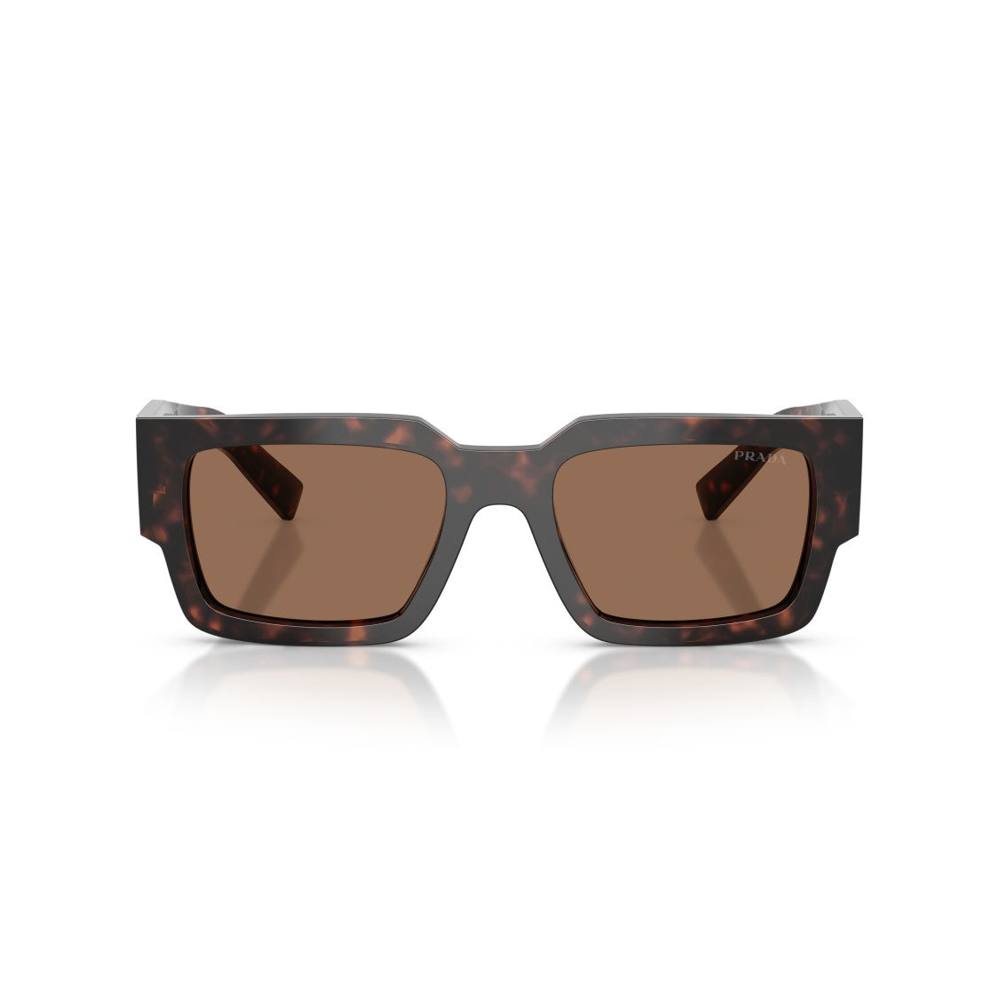 Prada 0Pr B17s Bold Rectangular Tortoiseshell Acetate Sunglasses