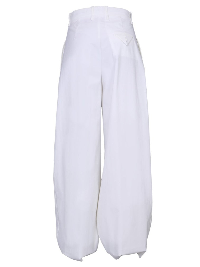 Bottega Veneta Flowing Wide-Leg Trousers With Front Zip Closure