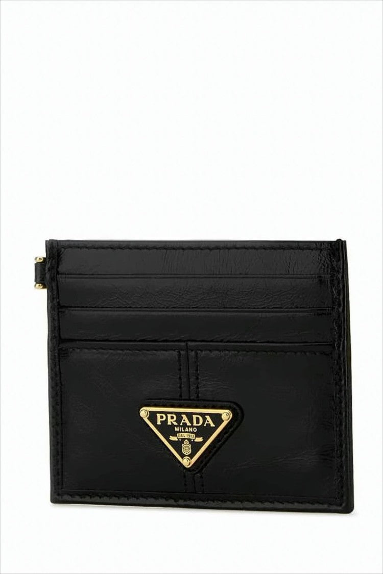 Prada Rectangular Calf Leather Card Wallet