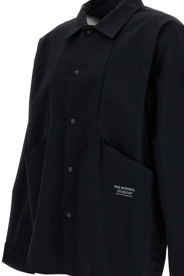 Pas Normal Studios Black Off-Race Tech Stretch Overshirt
